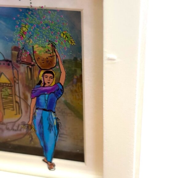 Jean Pierre Weill Signed 3D Painting on Glass Biblical Ruth New in Box - Picture 5 of 8